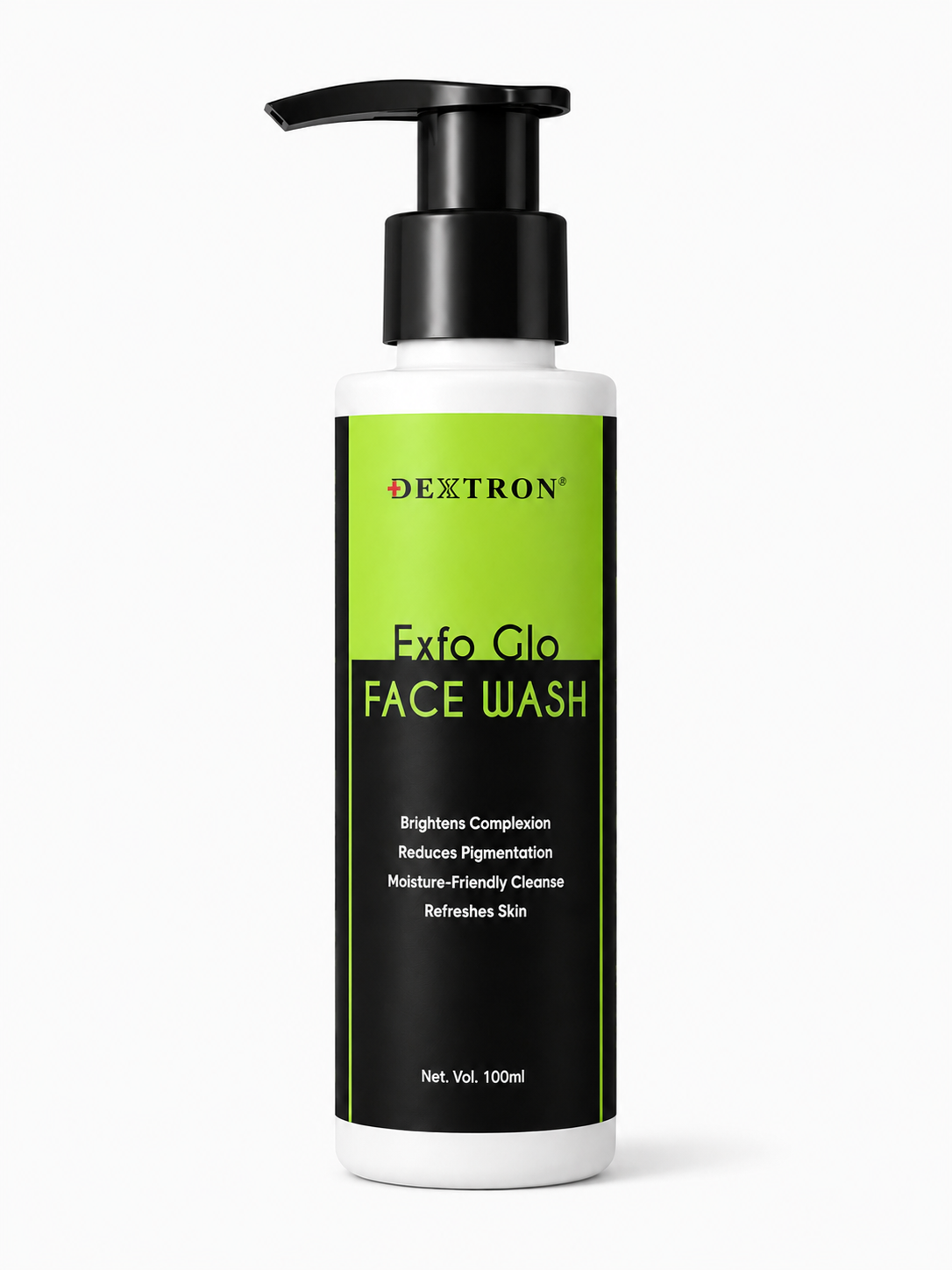 DEXTRON Exfo Glo Face Wash | Brightening & Gentle Exfoliating Cleanser | Reduces Pigmentation & Refreshes Skin | 100ml
