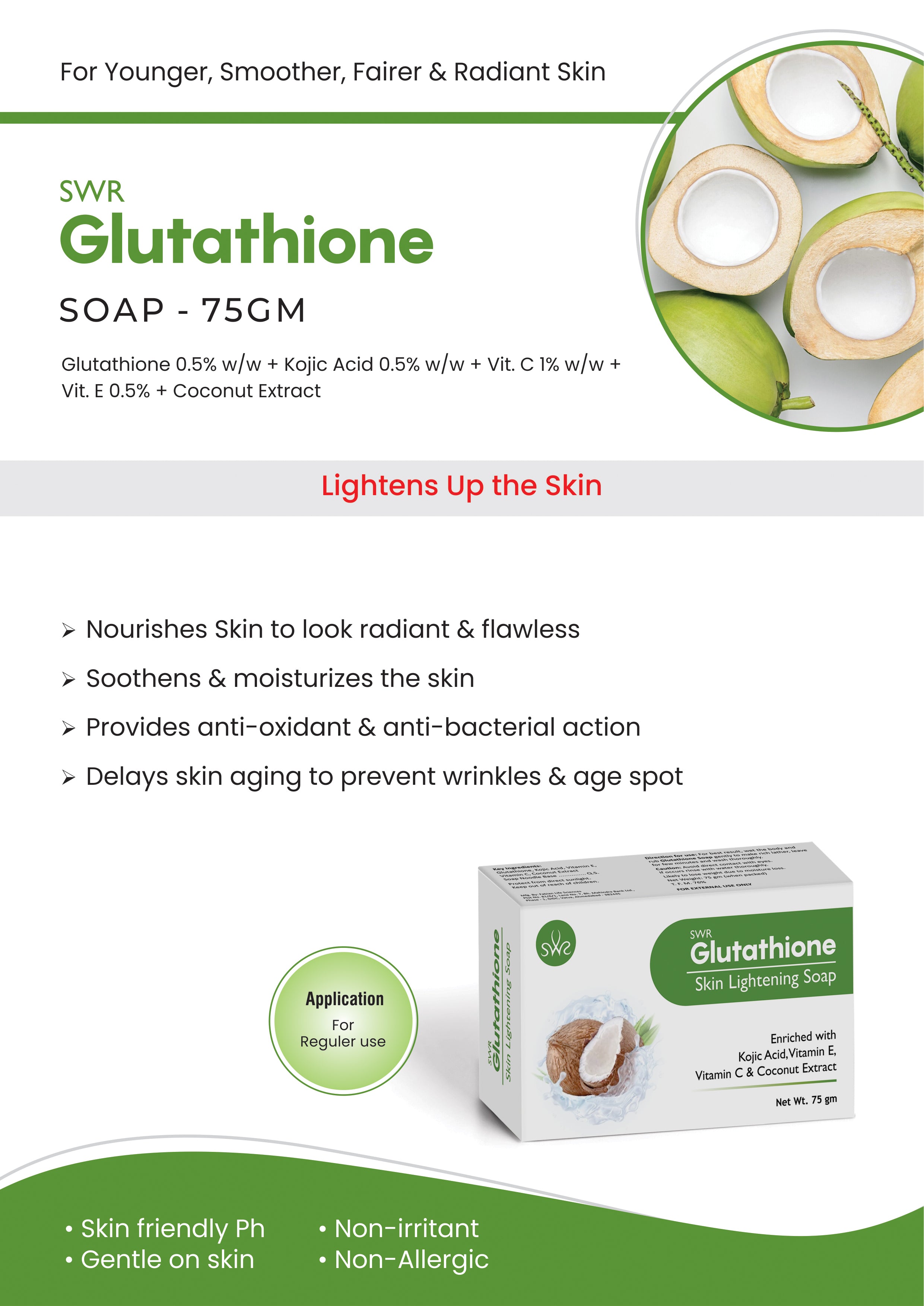 Coconut Glutathione Skin brightening Soap