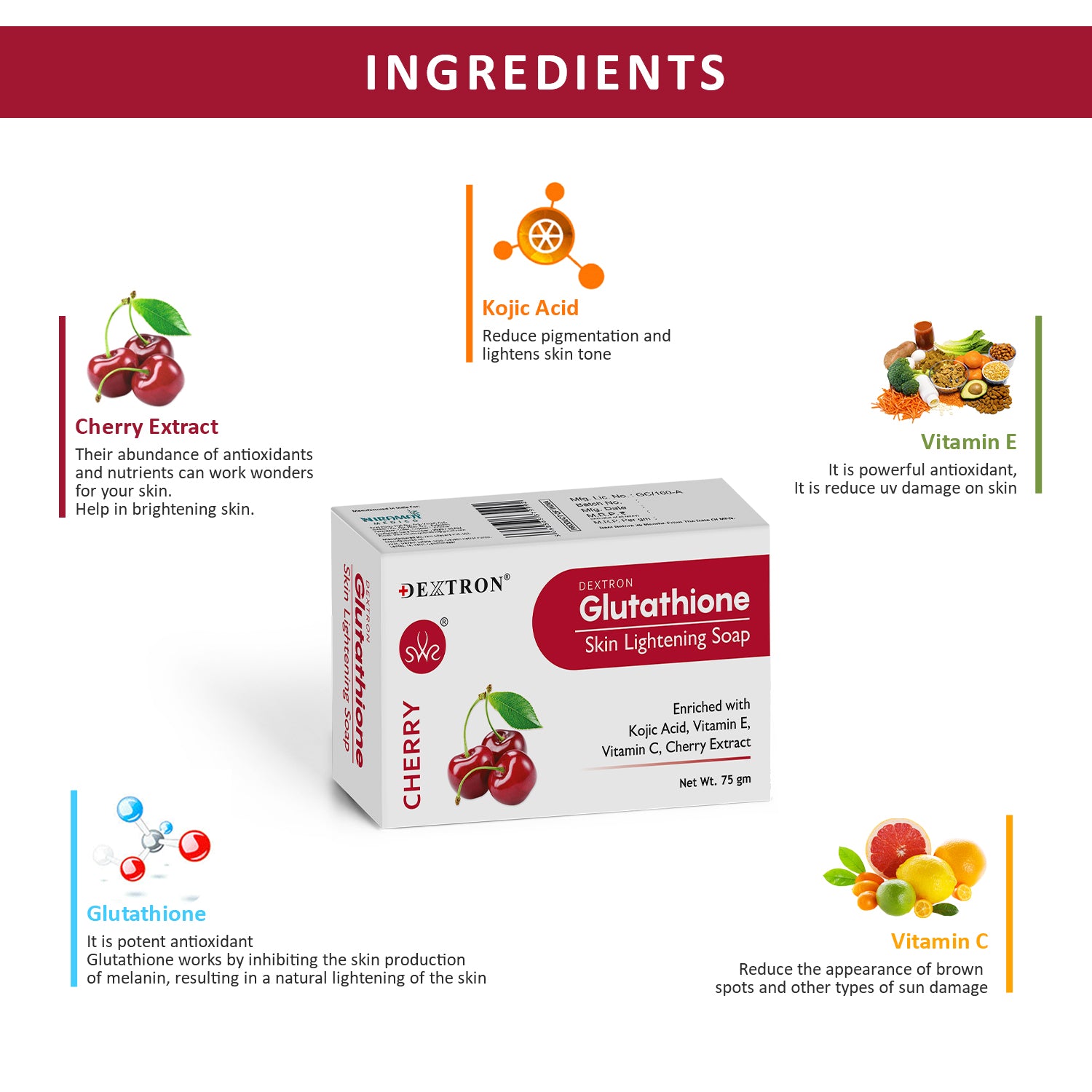 Dextron Glutathione Soap for Radiant Skin