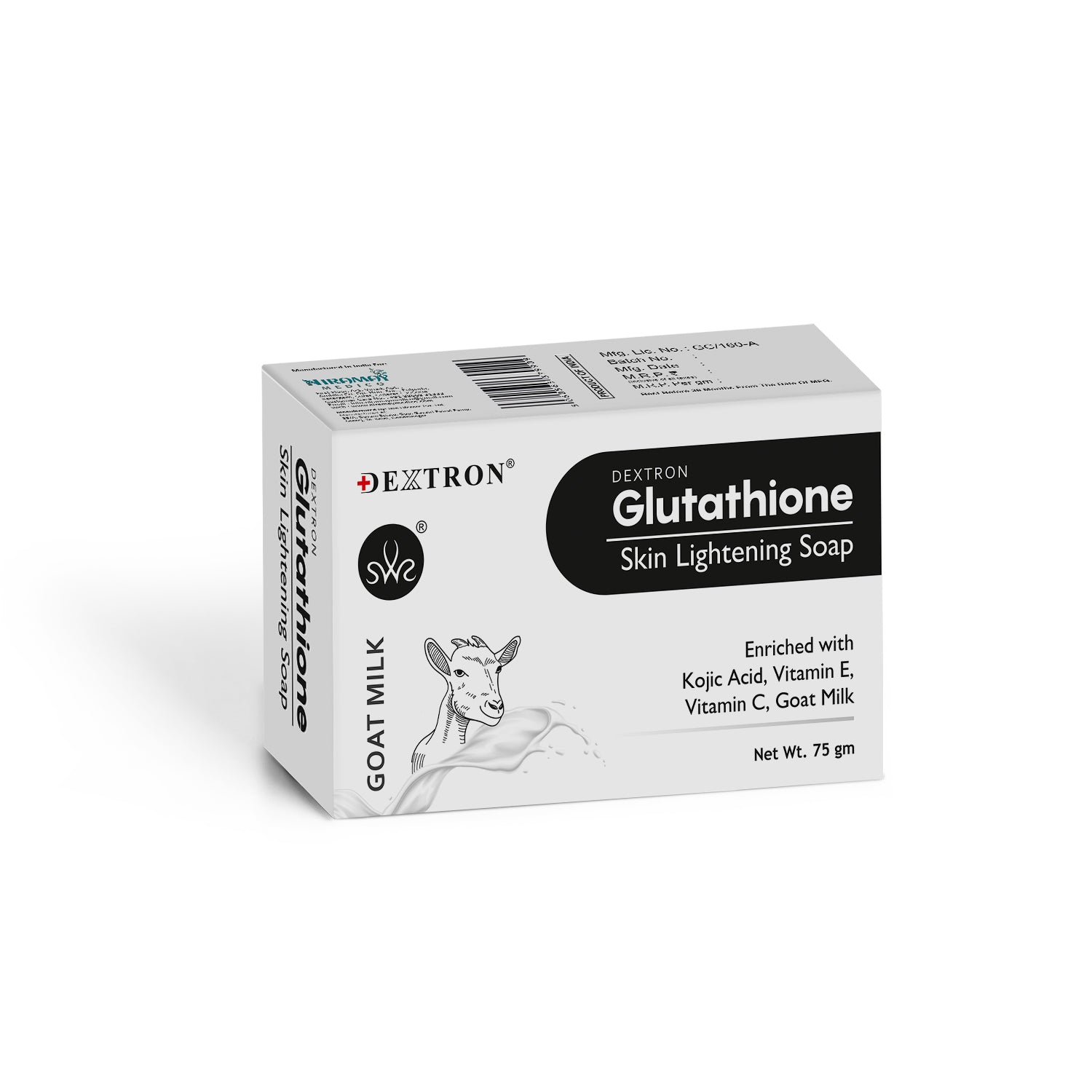 Dextron Glutathione Goat Milk Soap for Skin Lightening & Brightening | 75gm Dextron Glutathione Goat Milk Soap for Skin Lightening & Brightening | 75gm