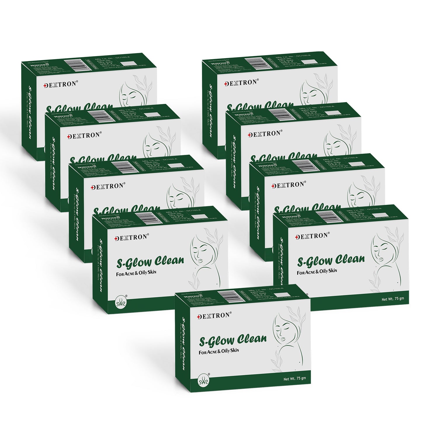 Dextron S-Glow SP Soap placed on clean bathroom countertop