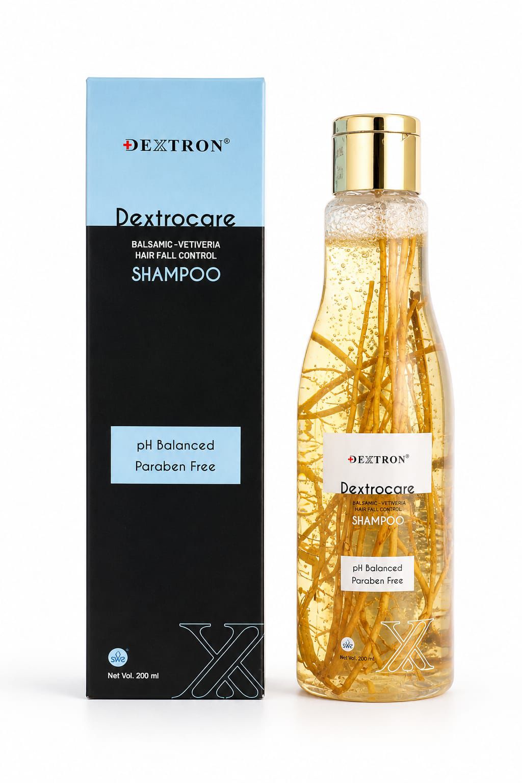 Dextrocare Balsamic-Vetiveria Hair Fall Control Shampoo | pH Balanced & Paraben Free Shampoo for Strong Healthy Hair | 200ml