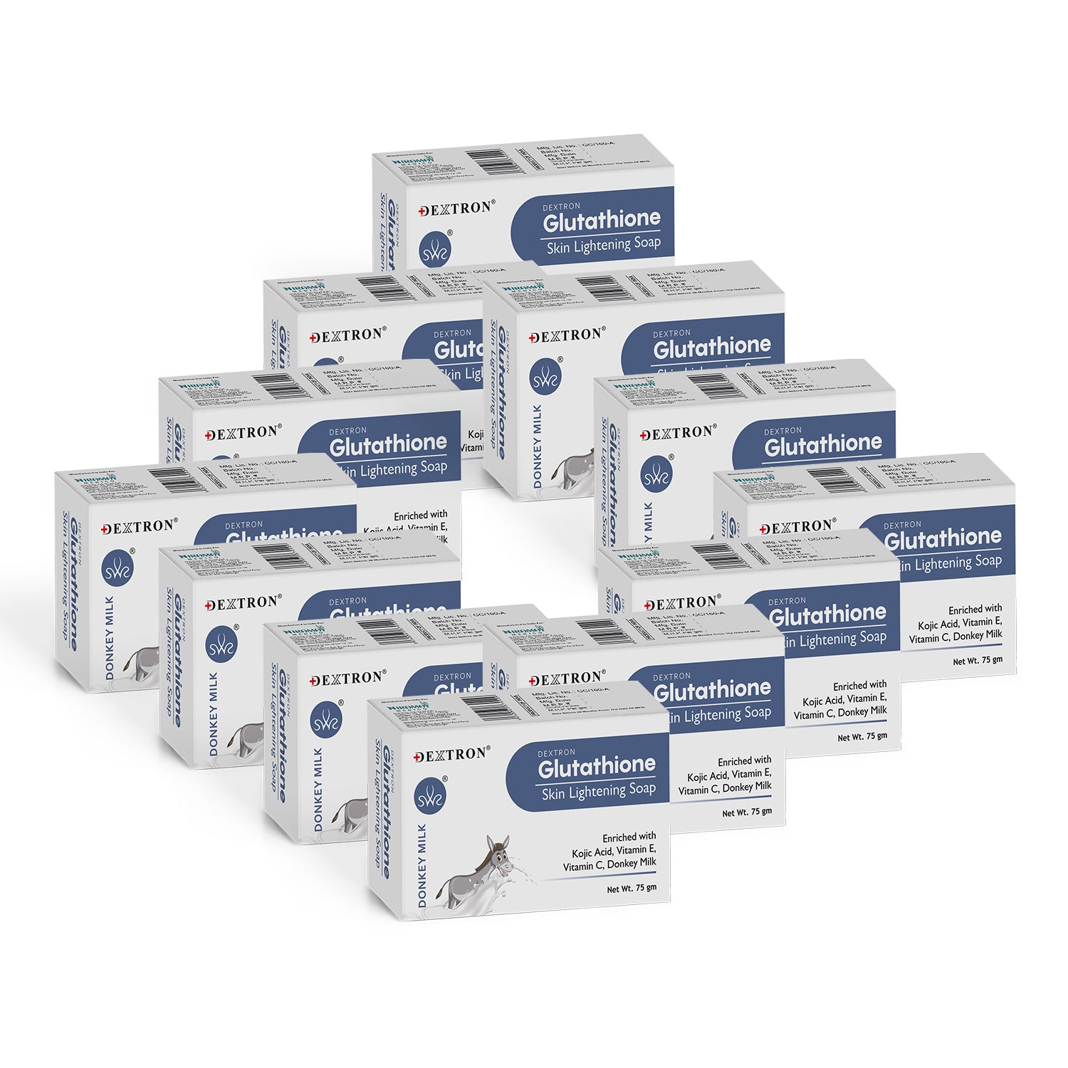 dextron glutathione skin lightening soap Dextron Glutathione Donkey Milk Soap with Kojic Acid Bright Skin 75g
