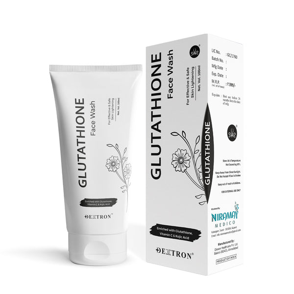 glutathione face wash for skin whitening Dextron Glutathione Face Wash for Skin Whitening & Glowing Skin