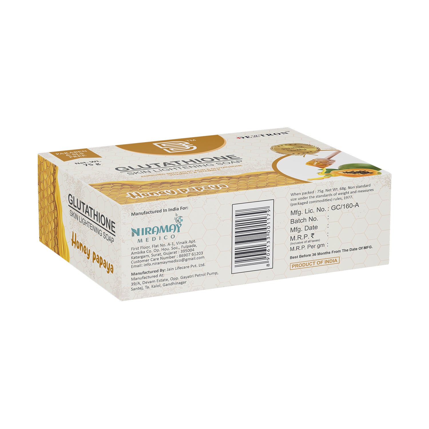 Papaya Honey Soap with Kojic Dipalmitate